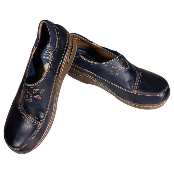 L'Artiste by Spring Step Burbank  Leather Women's Clogs Shoes Blue 39/US 8.5 - Picture 5 of 10